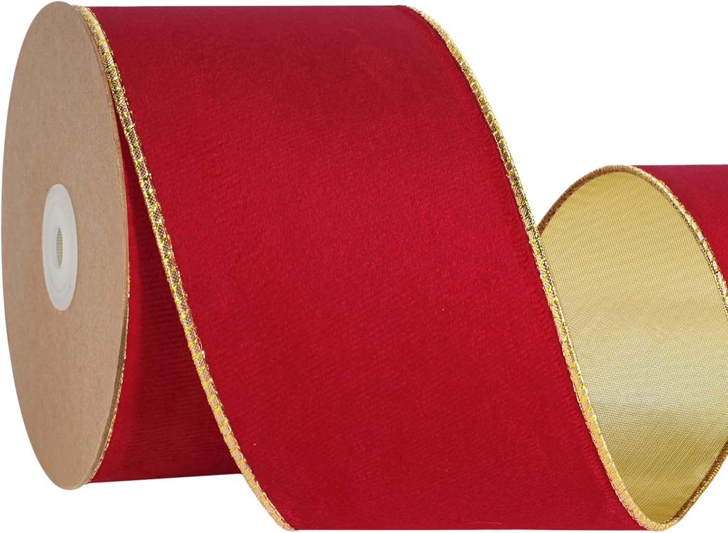 Black Velvet Wired Ribbon 1 Inch x 10 Yards