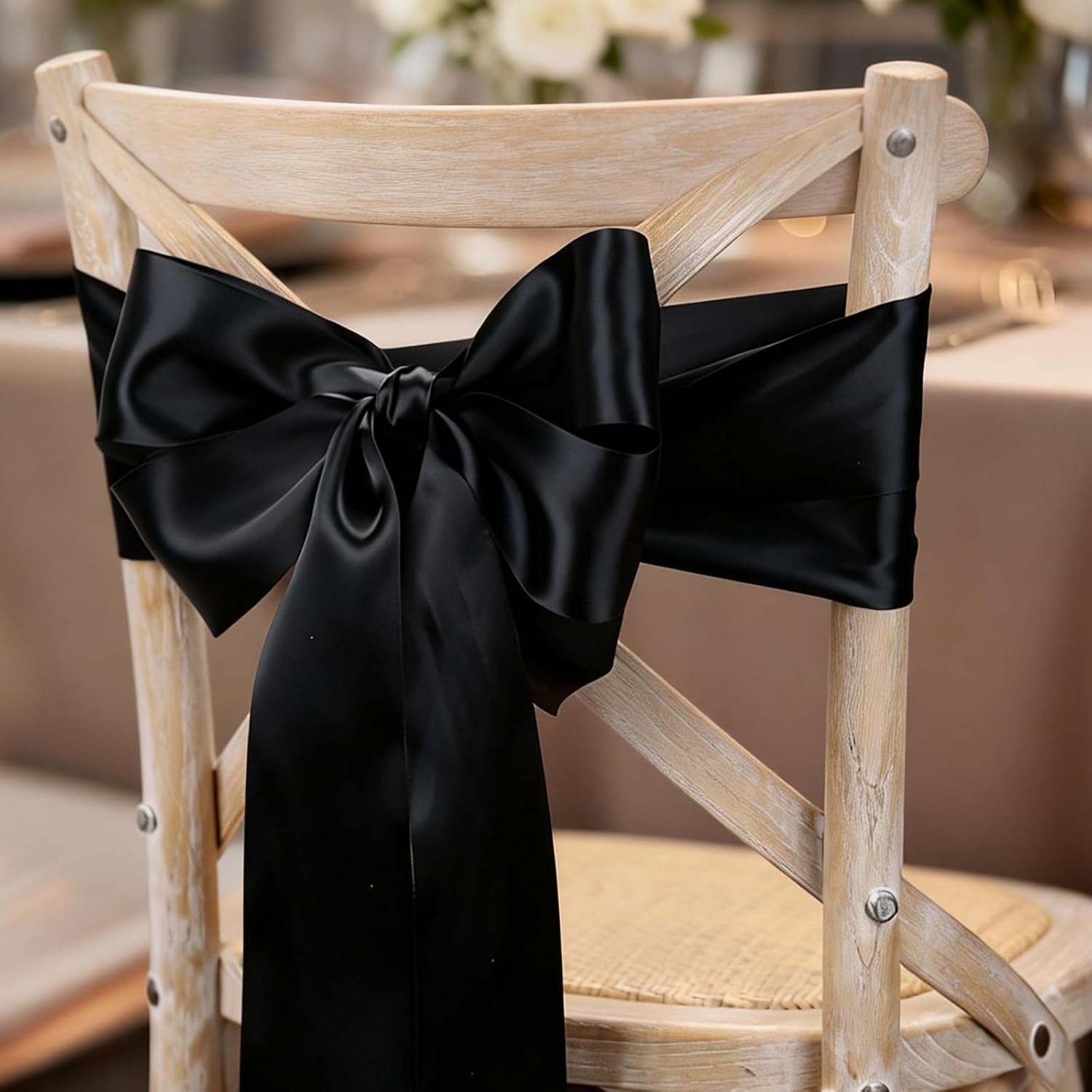 Gold Satin Ribbon 1 Inch x 100 Yards - Double Sided Silk Ribbon for Gift Wrapping Wedding Decoration Bows Bouquet Floral Arrangement Crafts