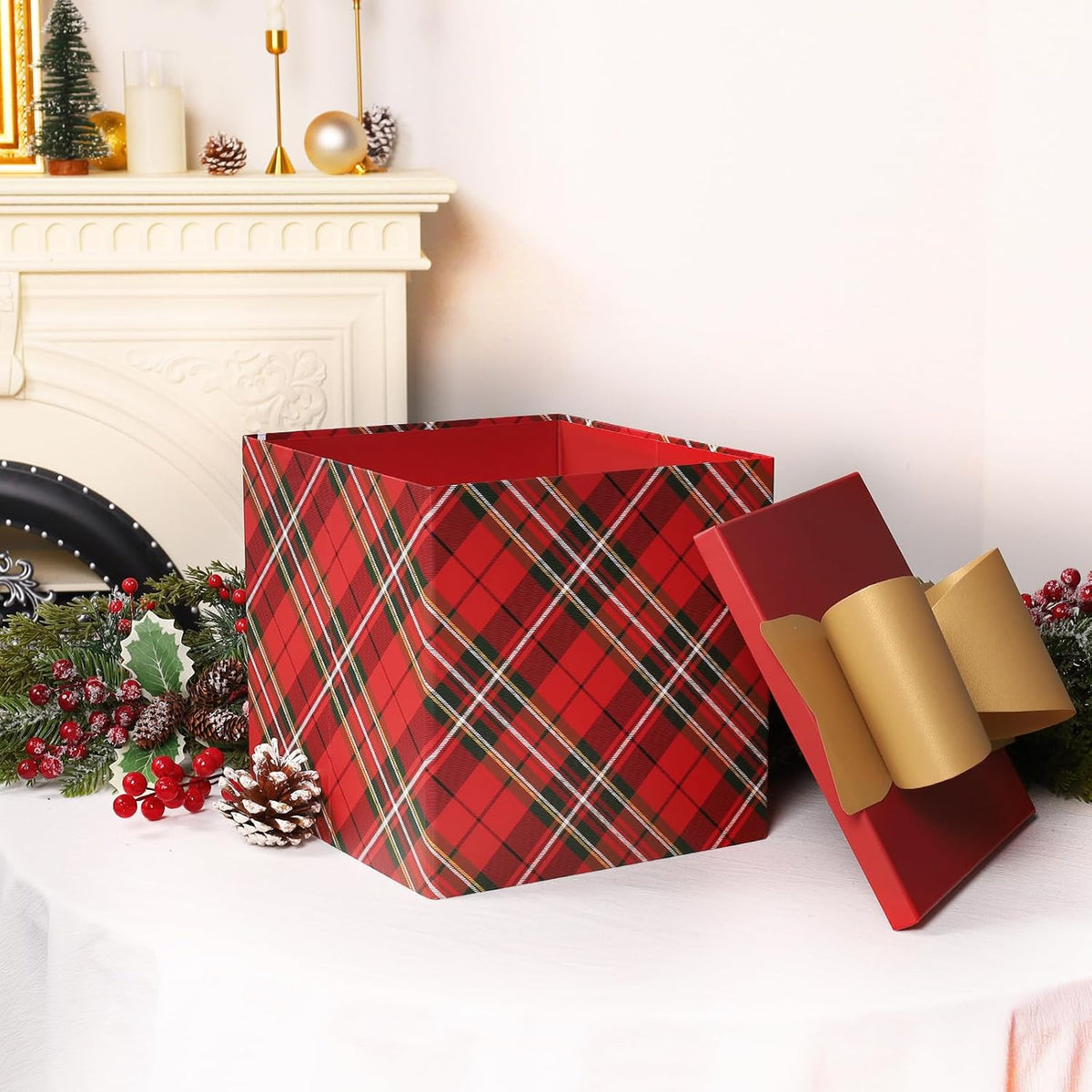 WRAPLA Boxes with Lids for Presents Nutcracker Design