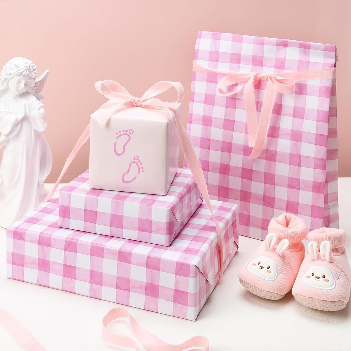 WRAPLA Bright Wrapping Paper, Balloons Dots For kid Birthday & Baby shower