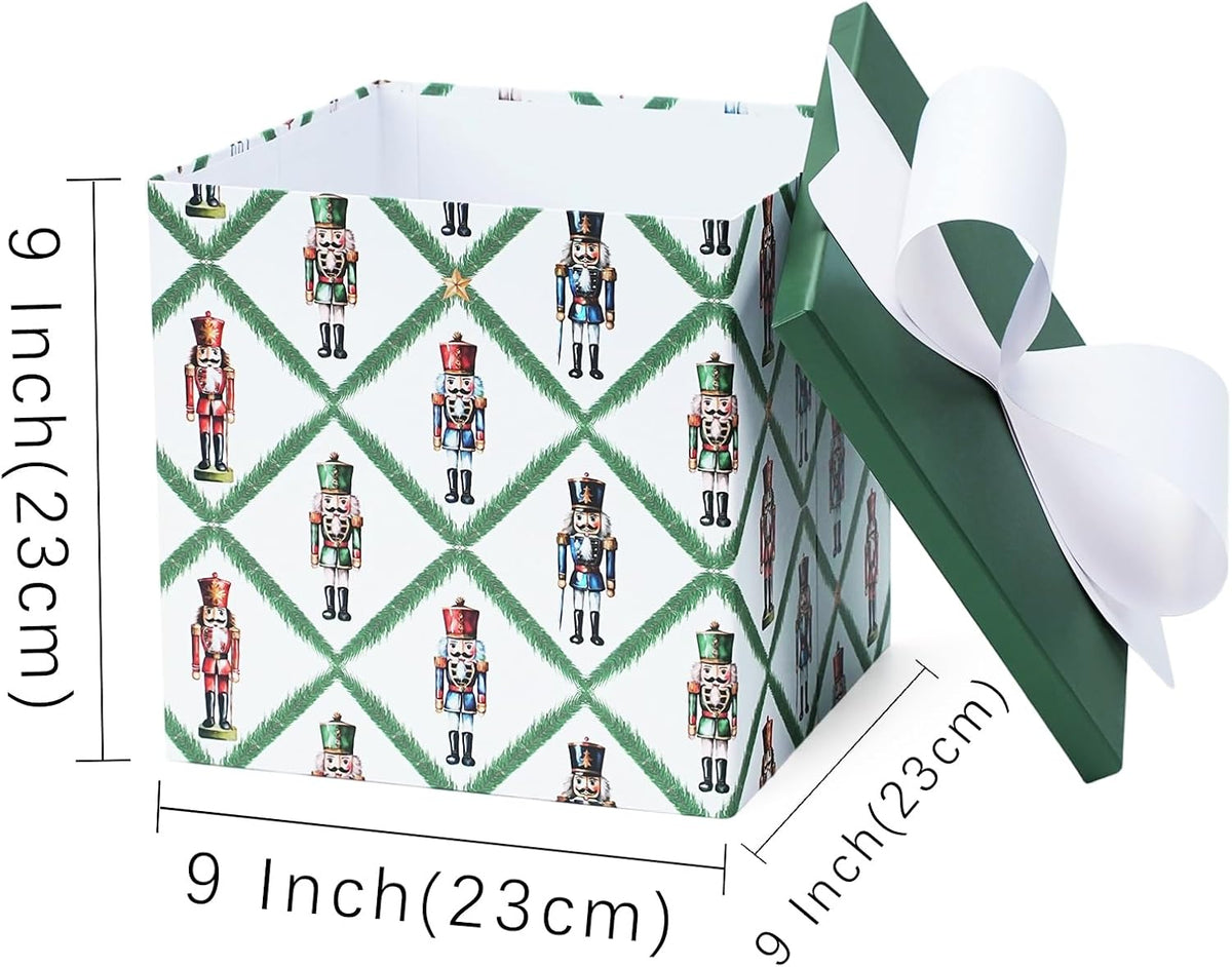 WRAPLA Boxes with Lids for Presents Nutcracker Design