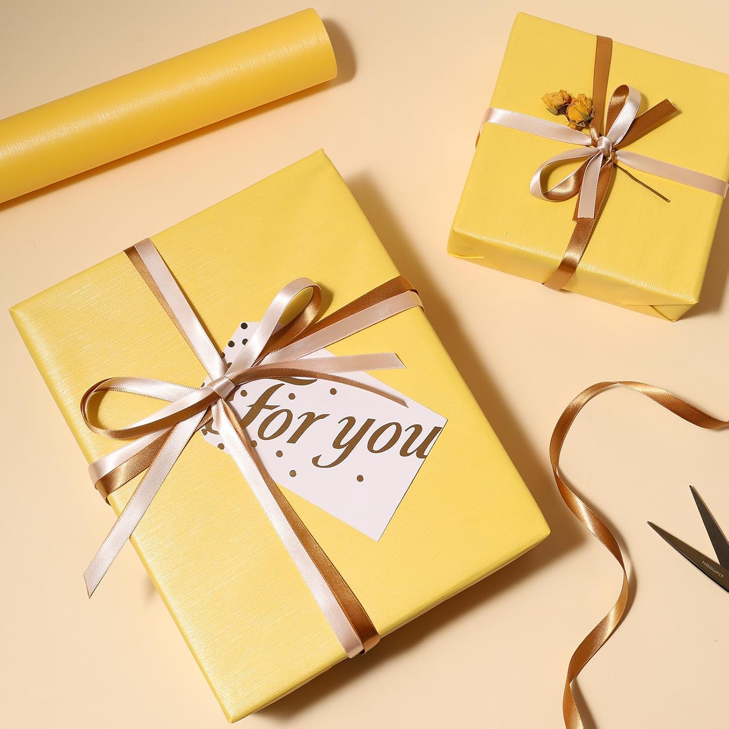 WRAPLA Black Kraft Wrapping Paper Solid Color Matte Textured Paper