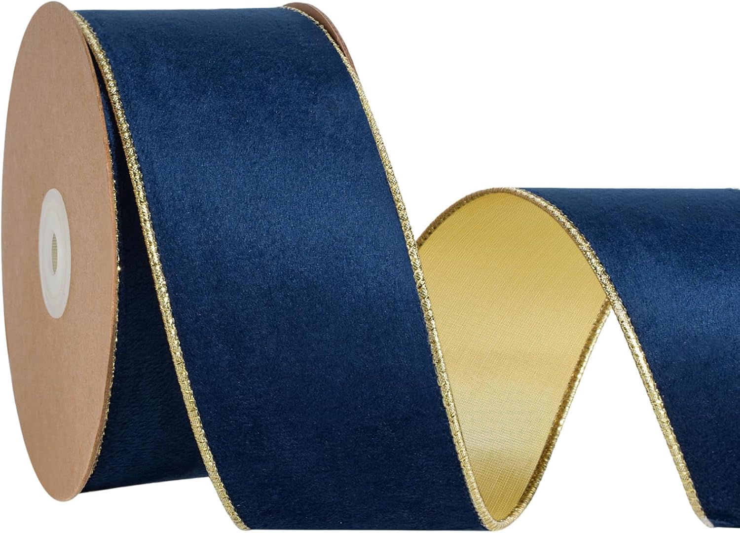 Black Velvet Wired Ribbon 1 Inch x 10 Yards