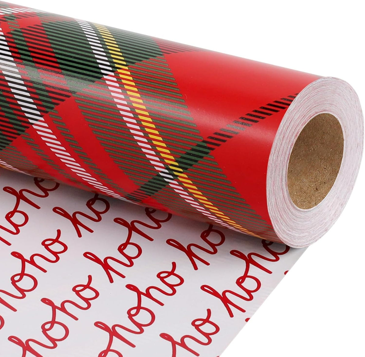 WRAPLA Reversible Christmas Wrapping Paper, Candy Cane Stripes 43cm x 10m
