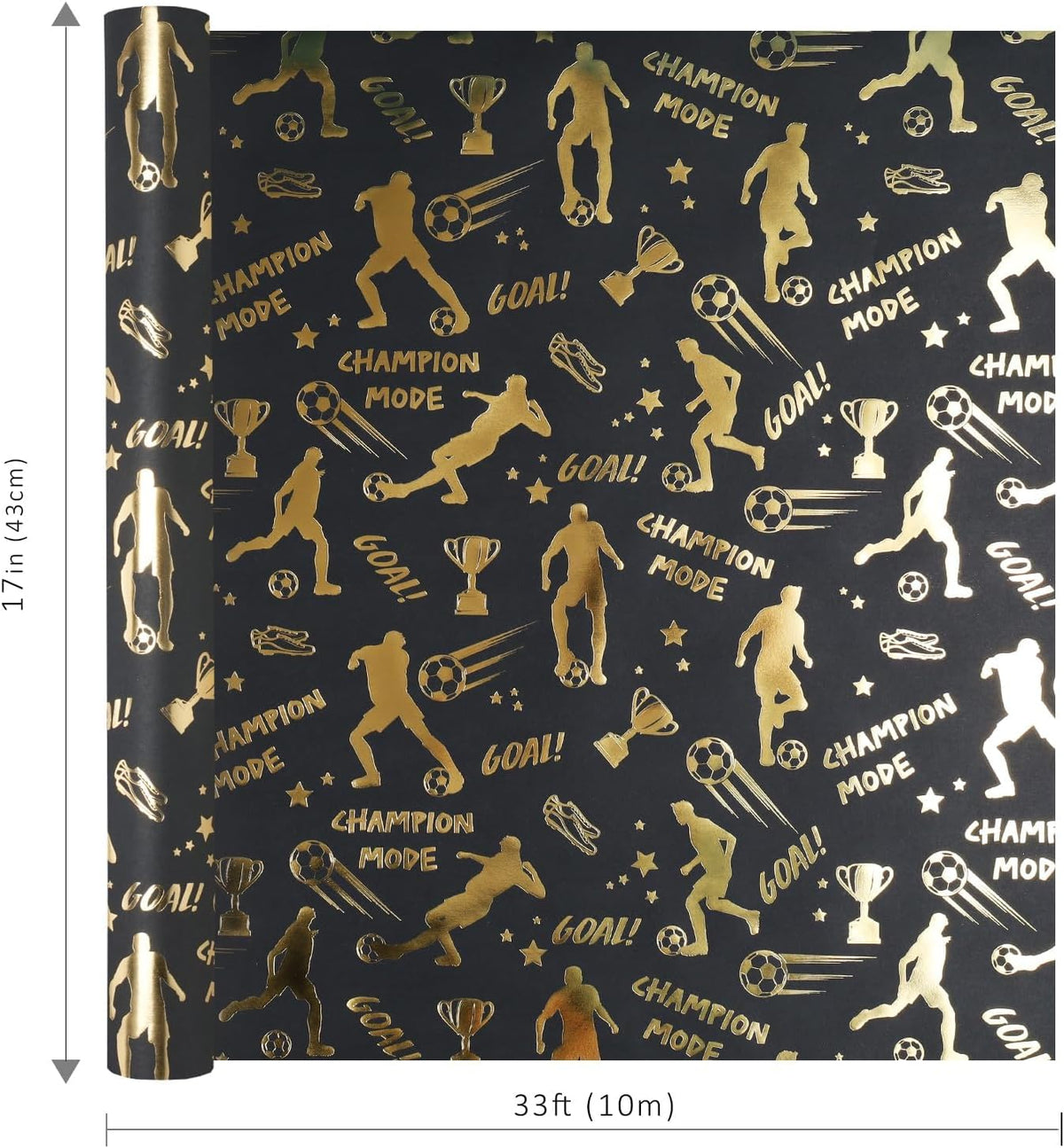 WRAPLA Baseball Kraft Wrapping Paper Baseball Glove and Ball Design