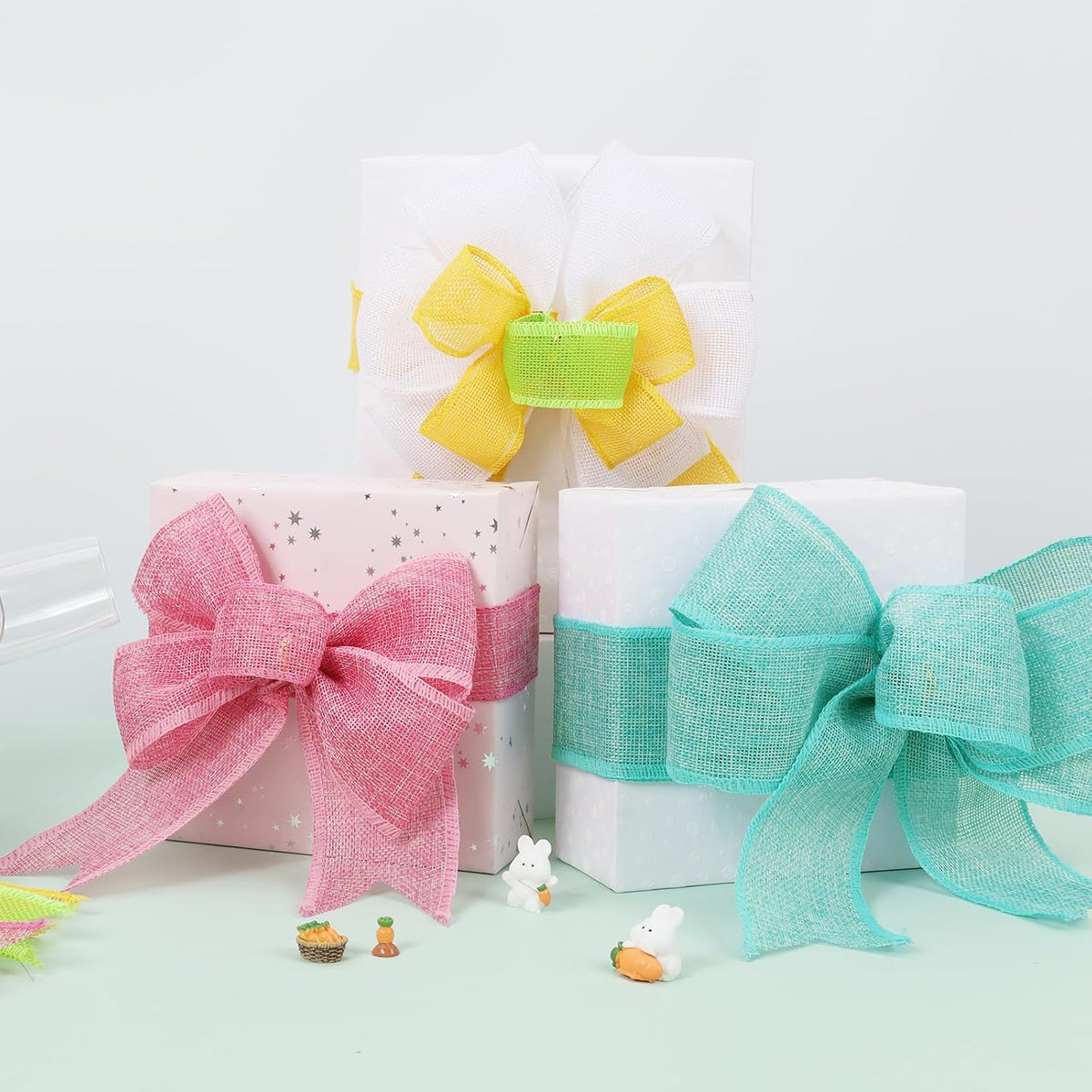 1.5 Inch Natural Burlap Wired Ribbon, Christmas & Gift Wrapping