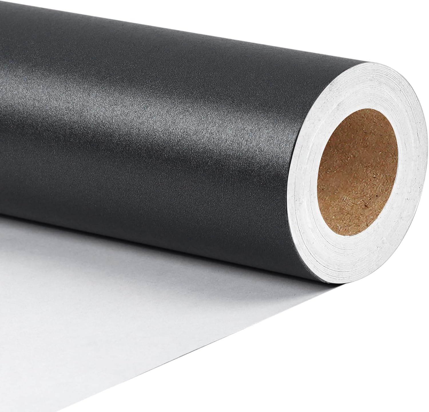 WRAPLA Black Pearly-Lustre Wrapping Paper Mini Roll, Solid Color