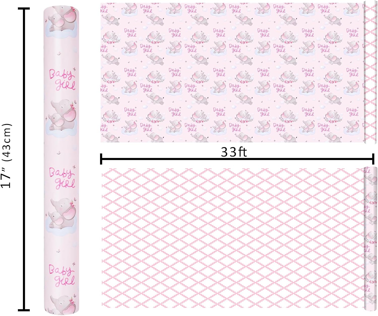 WRAPLA Bright Wrapping Paper, Balloons Dots For kid Birthday & Baby shower