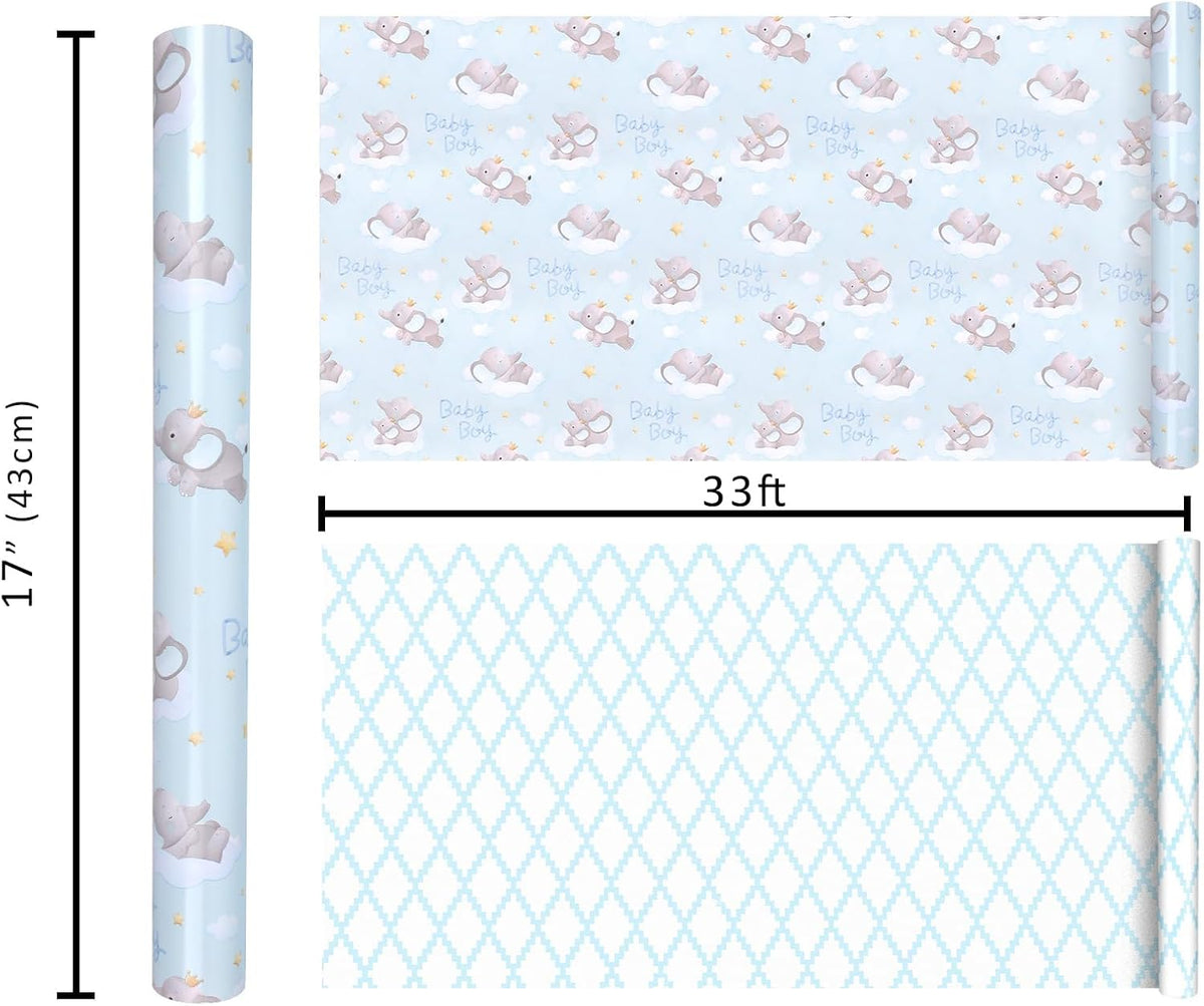 WRAPLA Bright Wrapping Paper, Balloons Dots For kid Birthday & Baby shower
