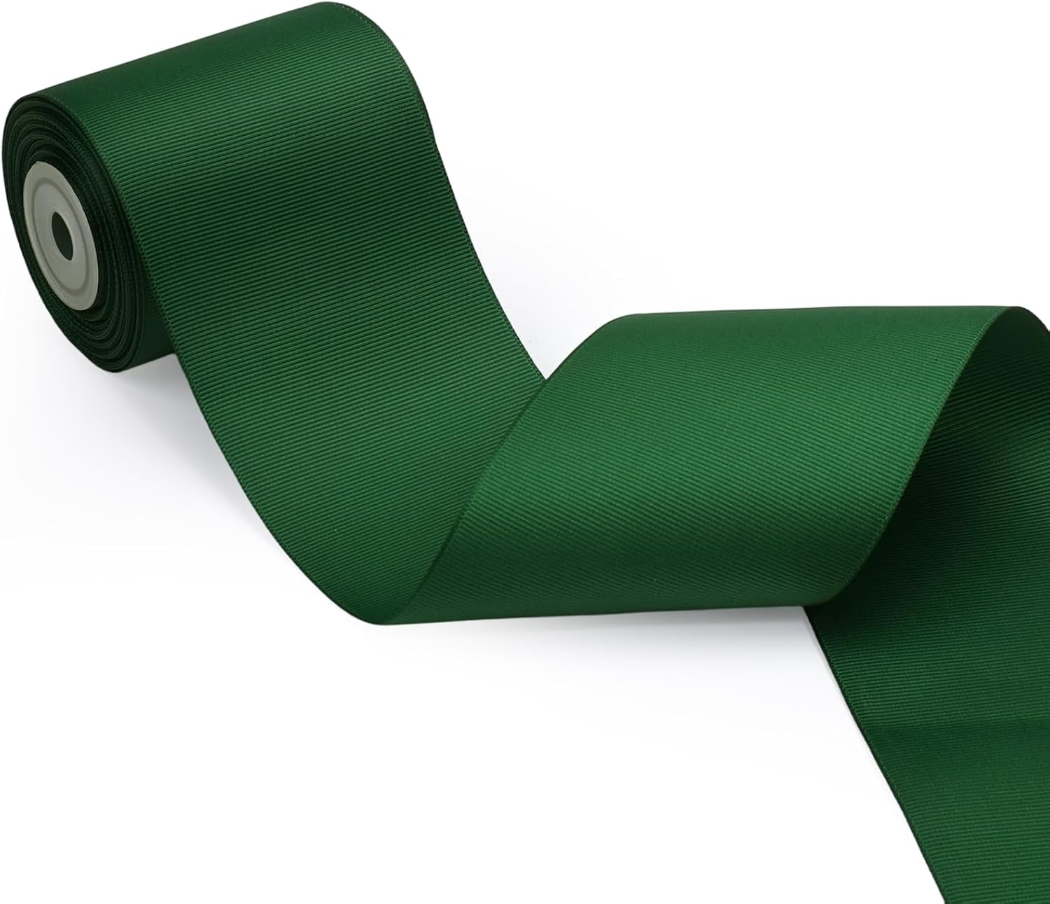 3In x 10Yds Green Grosgrain Ribbon for Christmas & Craft Decor