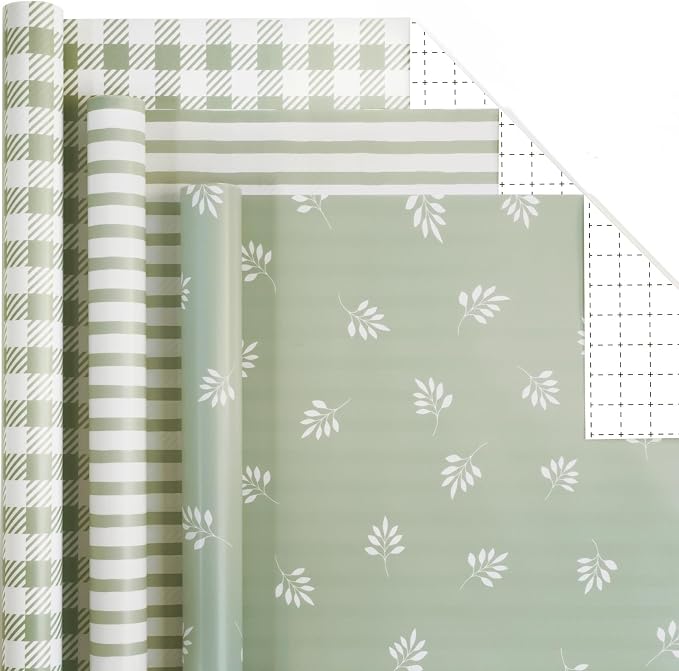 WRAPLA Happy Birthday Wrapping Paper for Boys, Colorful Balloon & Striped