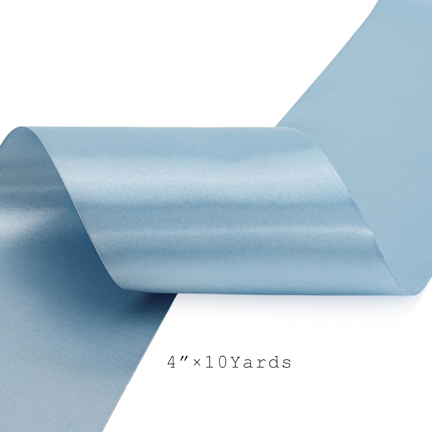 Light Blue Satin Ribbon 3 Inch 10 Yards Double Faced Luxury Baby Blue Silk Ribbon for Gift Wrapping Flower Bouquets Bow Christmas Wedding Party Decoration