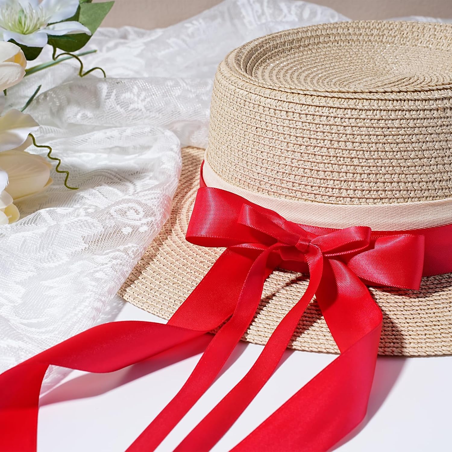 Gold Satin Ribbon 1 Inch x 100 Yards - Double Sided Silk Ribbon for Gift Wrapping Wedding Decoration Bows Bouquet Floral Arrangement Crafts
