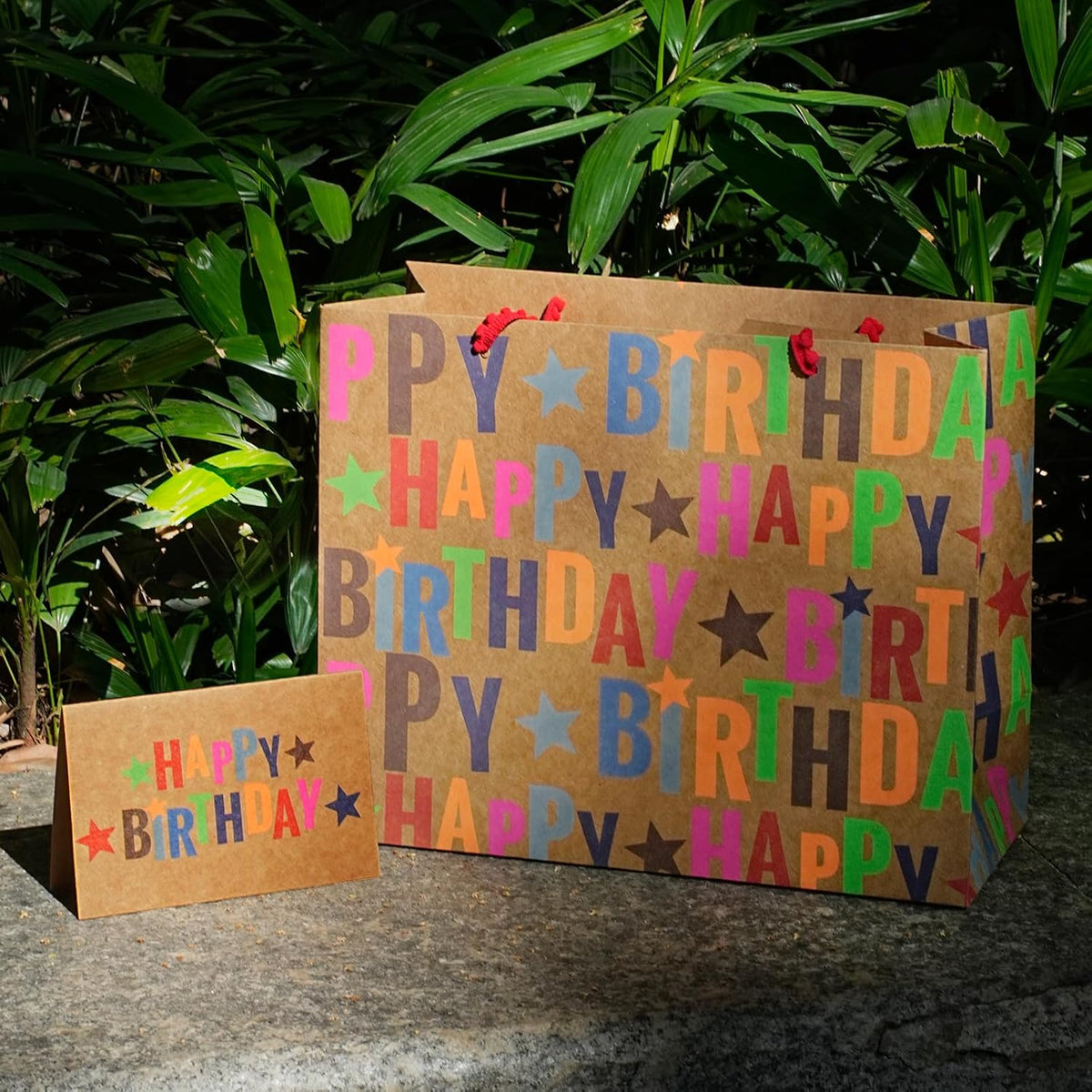 WRAPLA 13" Large Dinosaur Birthday Gift Bag, Blue Holographic Design