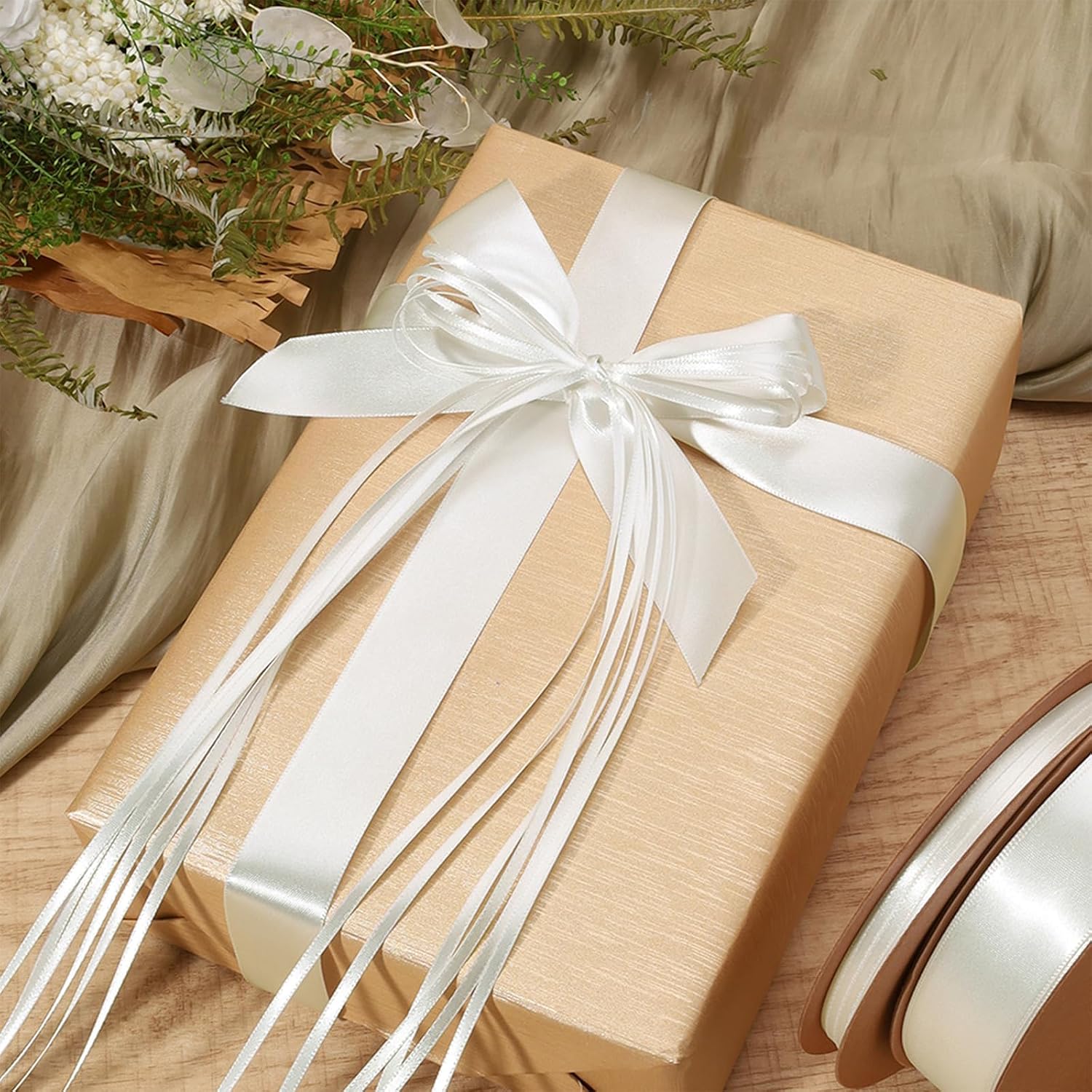 WRAPLA Black Kraft Wrapping Paper Solid Color Matte Textured Paper