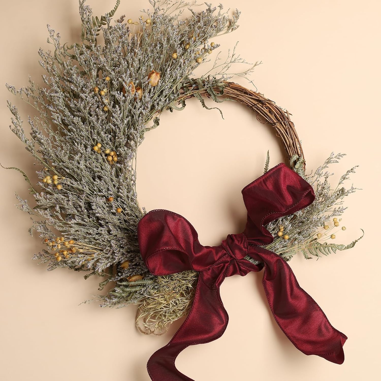 Moss Ribbon Wired 1 Inch x 10 Yards, Dupioni Christmas Decor