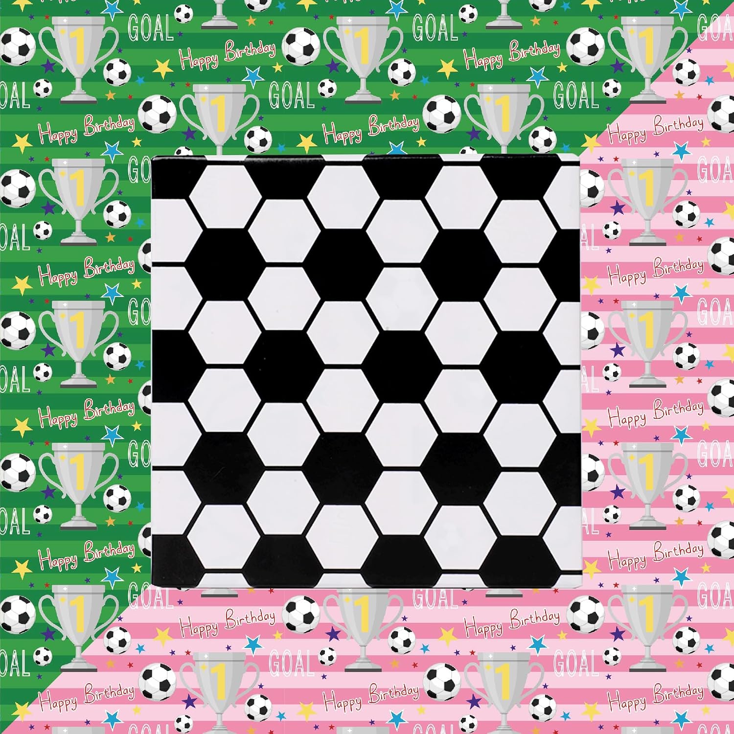 WRAPLA Baseball Kraft Wrapping Paper Baseball Glove and Ball Design