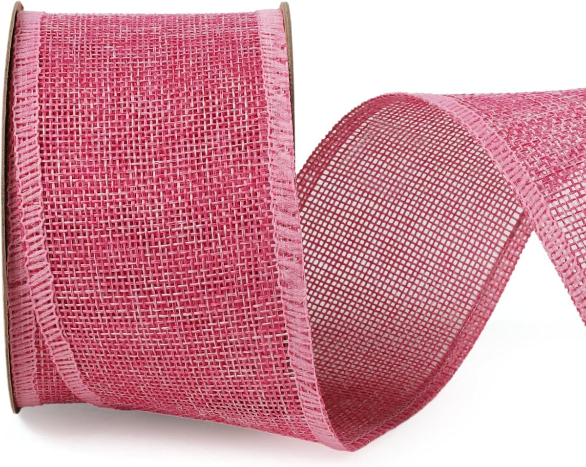 1.5 Inch Natural Burlap Wired Ribbon, Christmas & Gift Wrapping