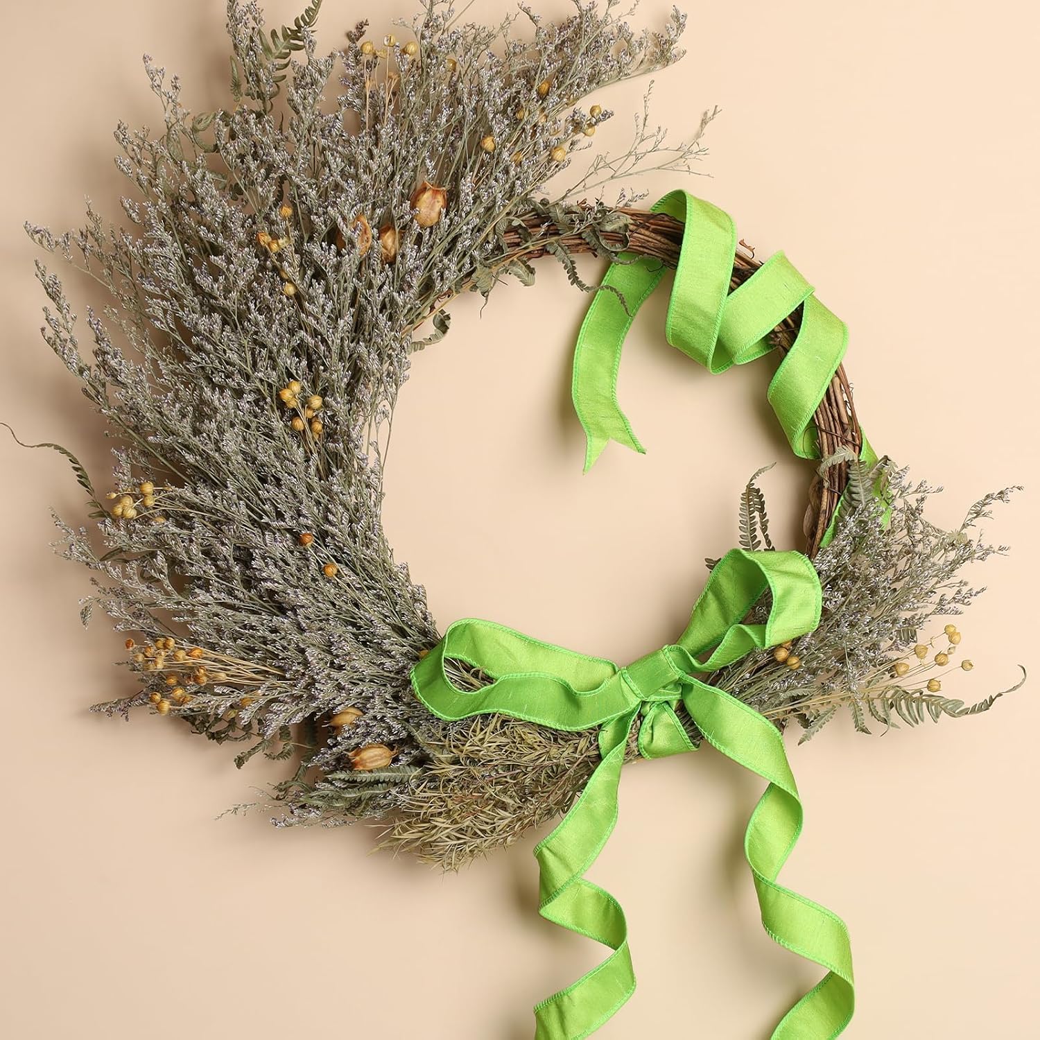 Moss Ribbon Wired 1 Inch x 10 Yards, Dupioni Christmas Decor