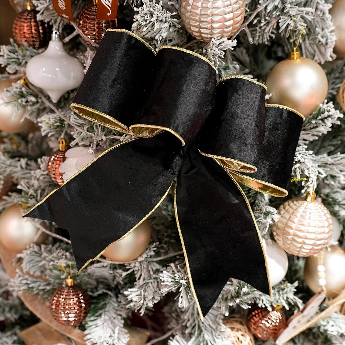 Black Velvet Wired Ribbon 1 Inch x 10 Yards