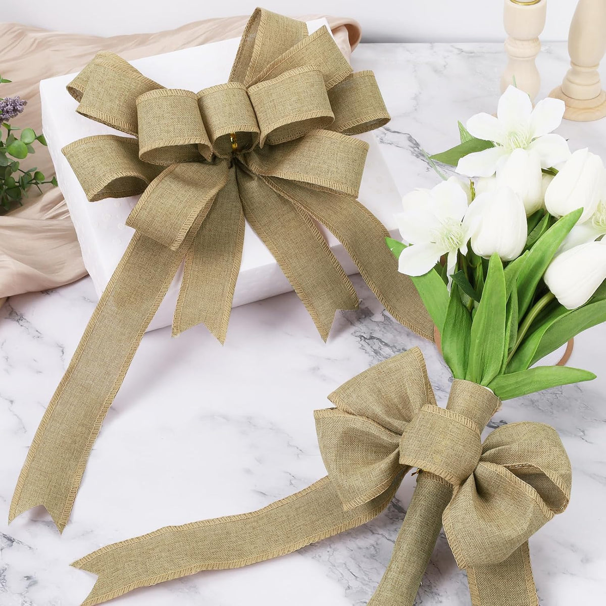 1.5 Inch Black Burlap Wired Ribbon, Halloween Crafts & Gift Wrapping