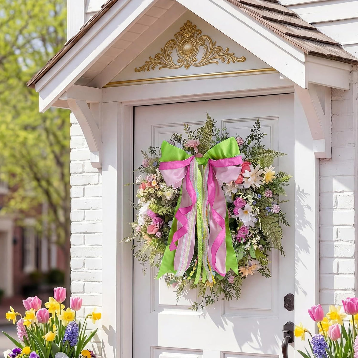 Moss Ribbon Wired 1 Inch x 10 Yards, Dupioni Christmas Decor