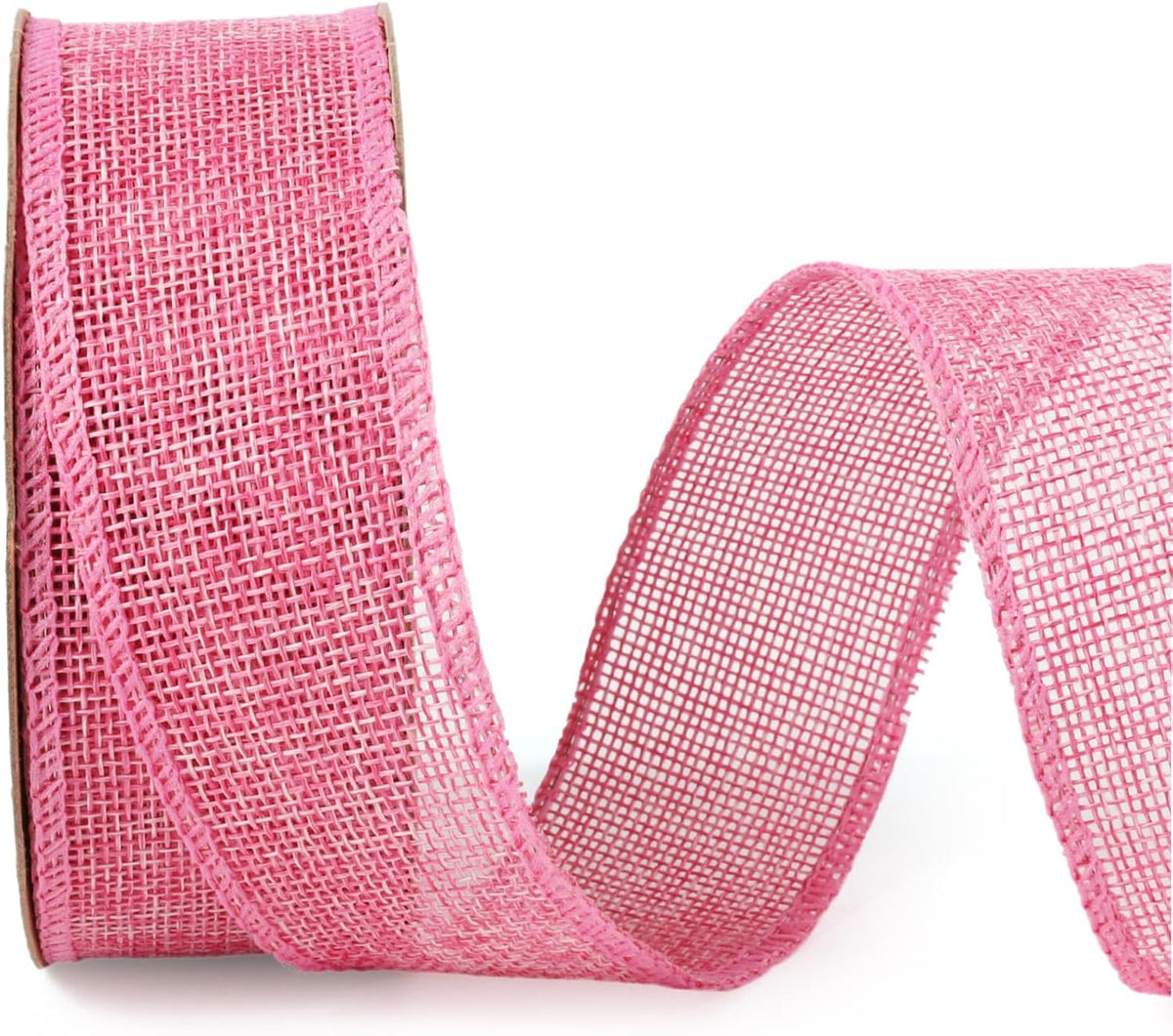 1.5 Inch Natural Burlap Wired Ribbon, Christmas & Gift Wrapping