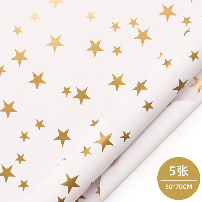 WRAPLA Wrapping Paper Roll - 5 Design Christmas Gift Wrap Paper Flat Sheet for Wedding, Birthdays, Valentines, Party - 5 Rolls-25 Sheets - 70 cm X 50cm Per Sheet