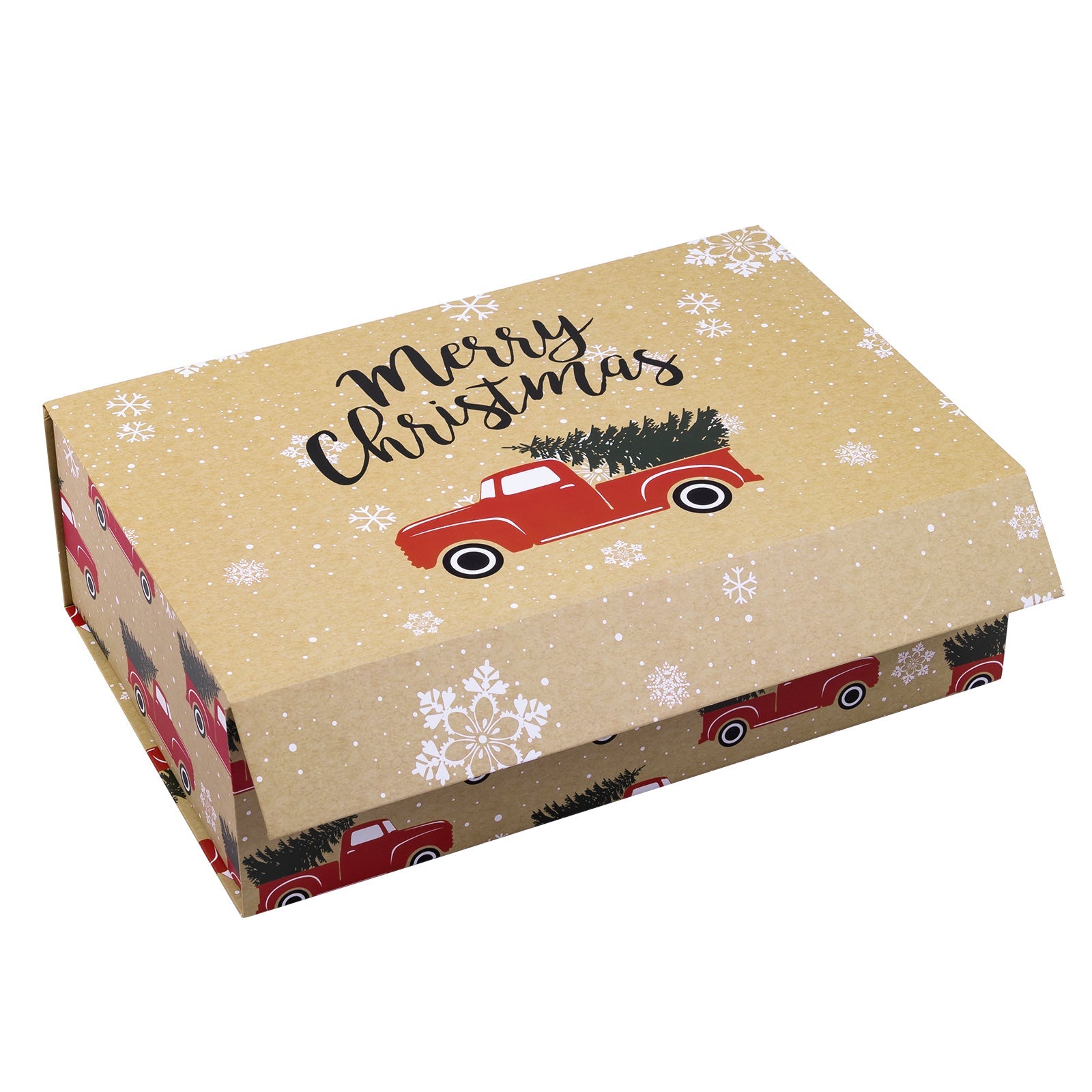 35x23x10cm Collapsible Gift Box Magnetic Closure Tree Farm Car Wedding Party Christmas Wrapping