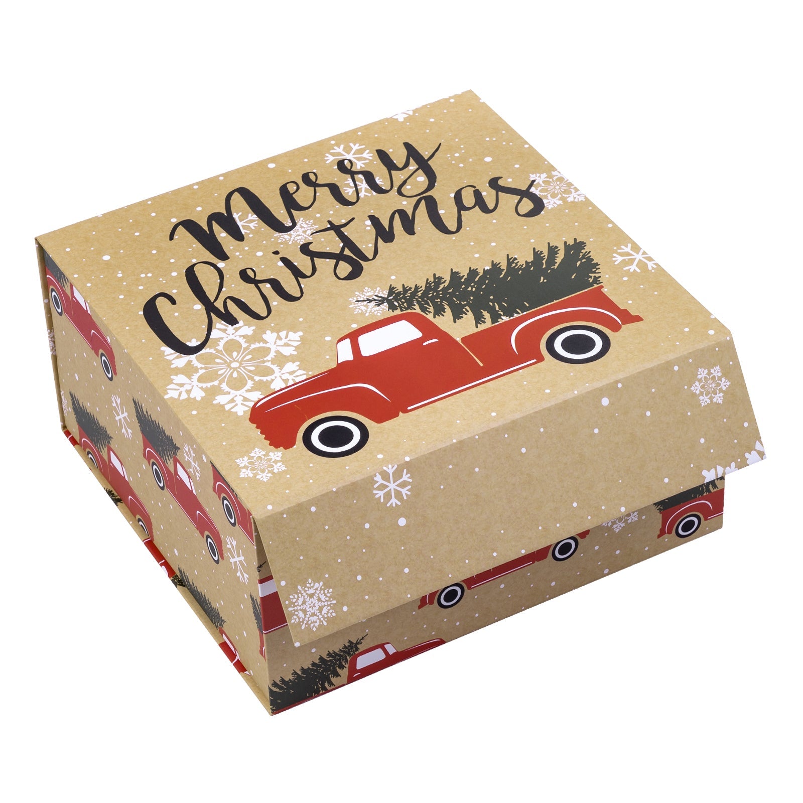 20x20x10cm Collapsible Gift Box Magnetic Closure Tree Farm Car Wedding Party Wrapping