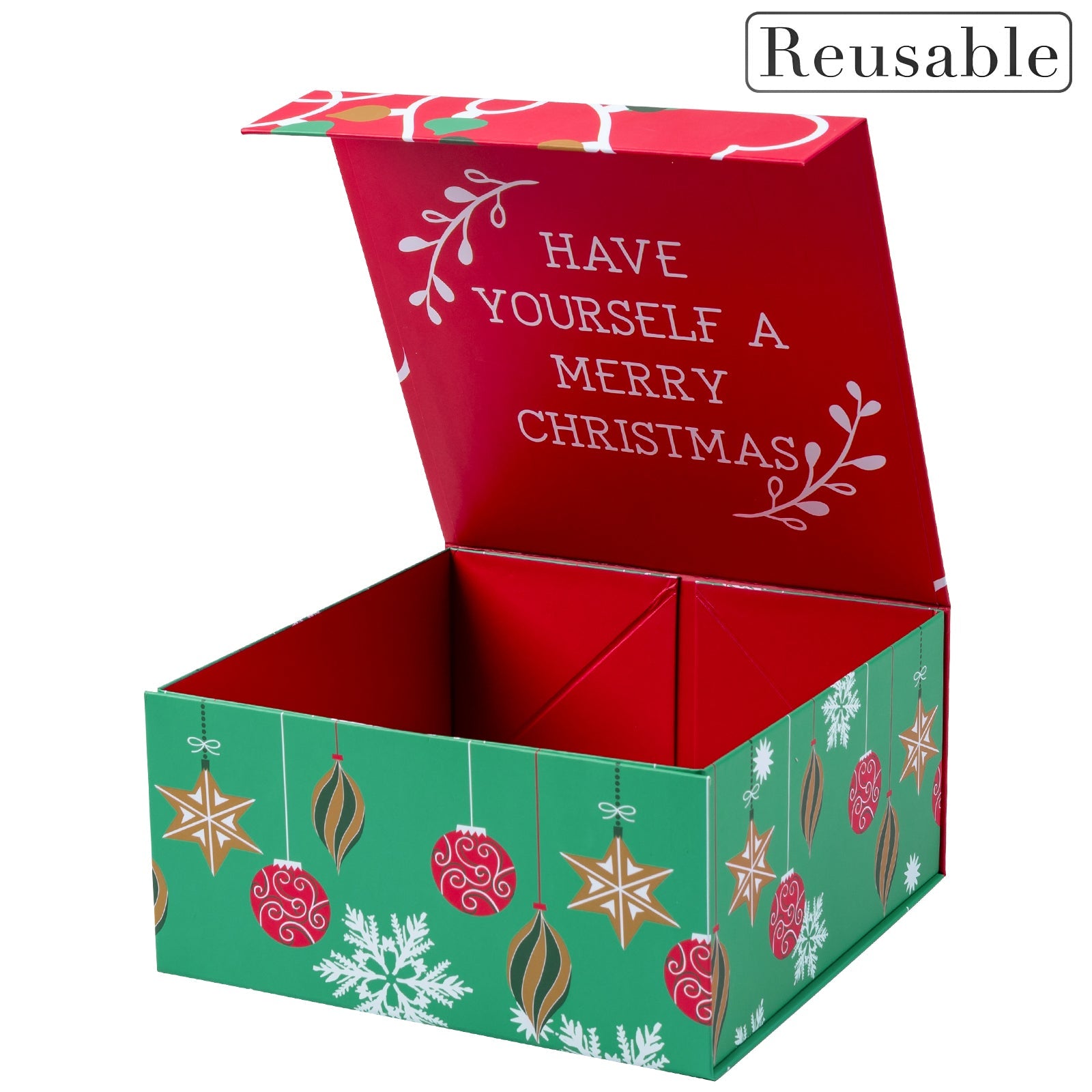 20x20x10cm Collapsible Gift Box Magnetic Closure Christmas Ornament Wedding Party Wrapping