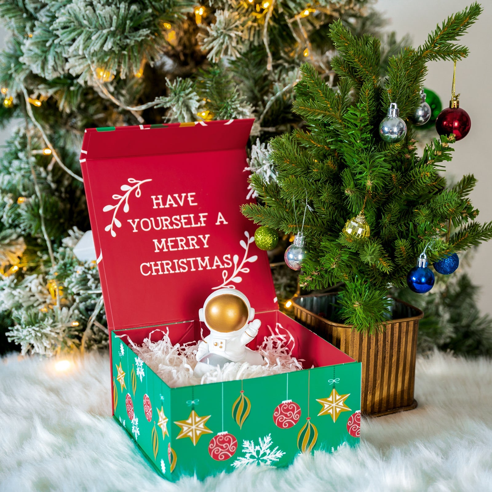 20x20x10cm Collapsible Gift Box Magnetic Closure Christmas Ornament Wedding Party Wrapping