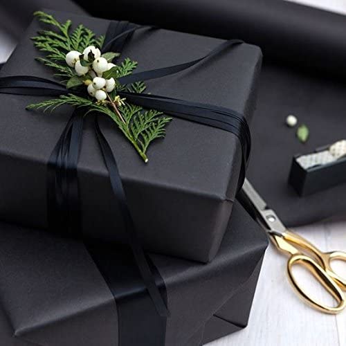 WRAPLA Black Kraft Paper Roll - 76CM x 30M - Natural Recyclable Paper Crafts, Art, Small Wrapping, Packing, Postal, Shipping, Dunnage & Parcel